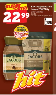 Kawa rozpuszczalna Jacobs Cronat Gold promocja w TOPAZ