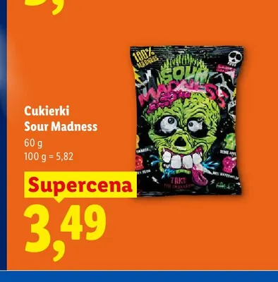 Cukierki Sour Madness promocja w Lidl