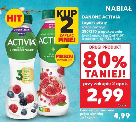 Jogurt pitny różne rodzaje promocja w Kaufland