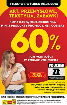 Od poniedziałku, Z ladą tradycyjną, strona 1 promocja w Biedronka