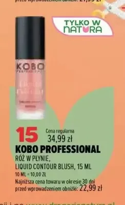 Róż w płynie Liquid Contour Blush Kobo Professional promocja w Drogerie Natura
