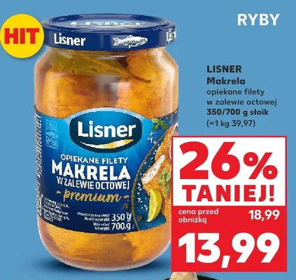 Makrela opiekane filety w zalewie octowej promocja w Kaufland