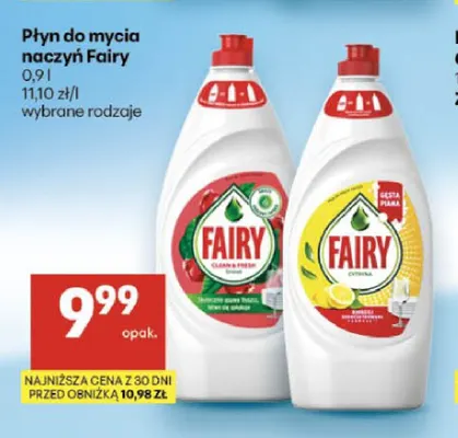 Płyn do mycia naczyń Fairy promocja w Delikatesy Centrum