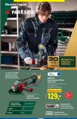 Akumulatorowa szlifierka kątowa Parkside promocja w Lidl
