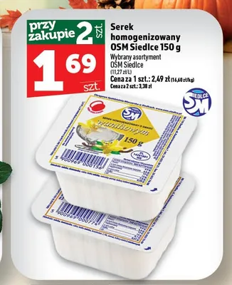 Serek homogenizowany OSM Siedlce promocja w TOPAZ