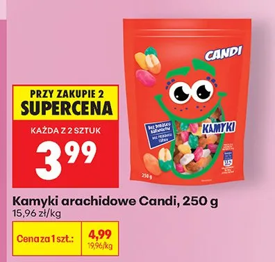 Kamyki arachidowe Candi promocja w Biedronka