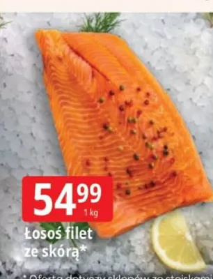 Łosoś filet ze skórą promocja w Leclerc