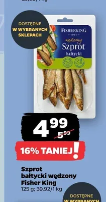 Szprot bałtycki wędzony Fisher King promocja w Netto