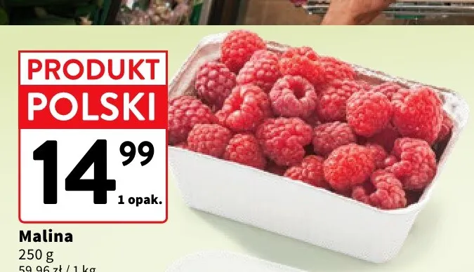 Maliny polskie promocja w Intermarche