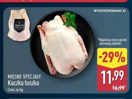 Kaczka tuszka Mięsne Specjały promocja w Aldi