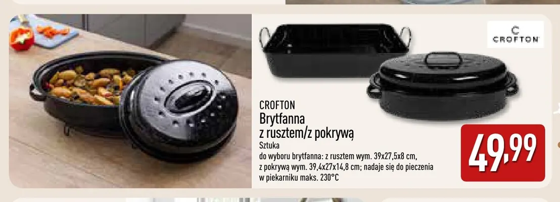 Brytfanna z rusztem Crofton promocja w Aldi