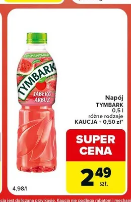 Napój Tymbark jabłko arbuz promocja w Carrefour Market