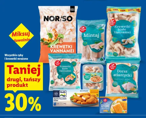 Krewetki białe Vannamei Ocean Sea promocja w Lidl