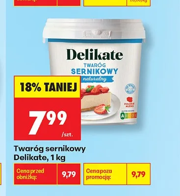 Twaróg sernikowy Delikate promocja w Biedronka
