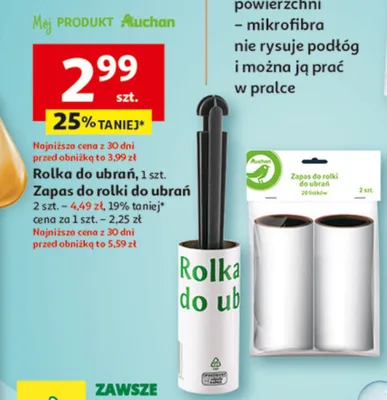 Zapas do rolki do ubrań 2 szt. promocja w Auchan