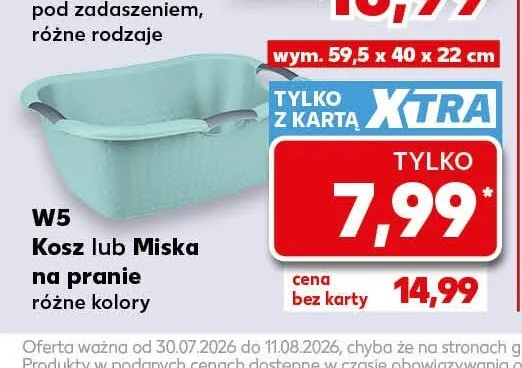 Kosz na pranie W5 promocja w Kaufland
