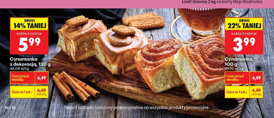 Cynamonka z dekoracją promocja w Biedronka