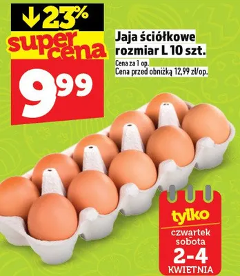 Jaja ściółkowe rozmiar L promocja w TOPAZ