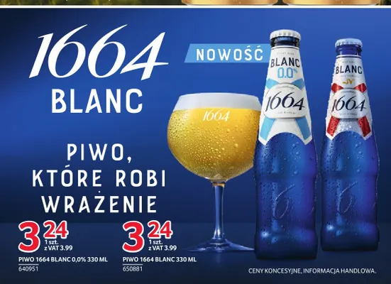 Piwo bezalkoholowe 1664 Blanc promocja w Selgros