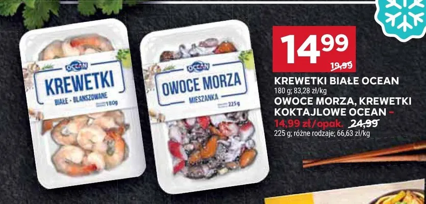 Owoce morza, krewetki koktajlowe promocja w Stokrotka