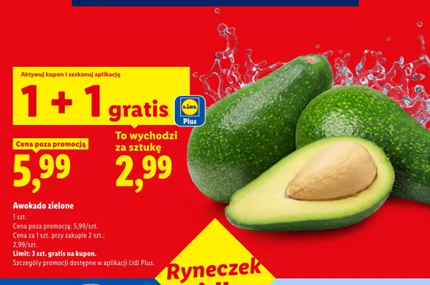 Awokado zielone promocja w Lidl
