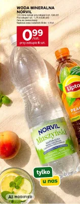 Woda mineralna Norvil Muszyński częściowo odgazowana promocja w Stokrotka