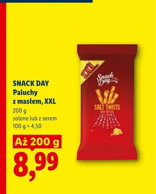 Paluchy z masłem solone XXL Snack Day promocja w Lidl