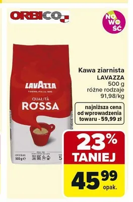 Kawa ziarnista Lavazza Rossa promocja w Carrefour Market