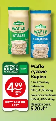 Wafle ryżowe Kupiec z solą morską promocja w Żabka