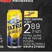 Piwo Tatra Jasne Pełne promocja w Wafelek
