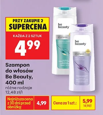 Szampon do włosów różne rodzaje promocja w Biedronka