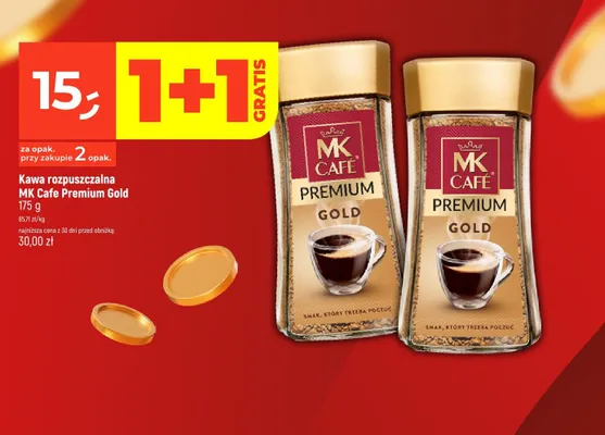 Kawa rozpuszczalna MK Cafe Premium Gold promocja w Dealz