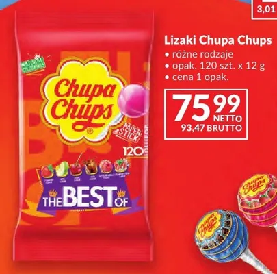 Lizaki Chupa Chups różne rodzaje promocja w Makro