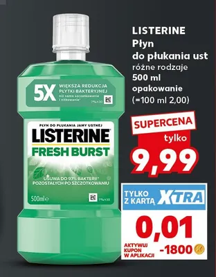 Płyn do płukania ust Listerine Fresh Burst promocja w Kaufland