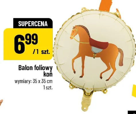 Balon foliowy koń wymiary: 35x35cm promocja w POLOmarket