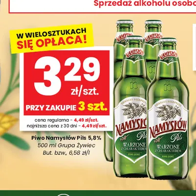 Piwo Namysłów Pils 5,8% promocja w emma MARKET