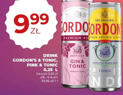 Drink & Tonic, Pink & Tonic promocja w Duży Ben
