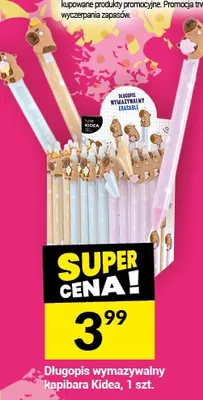 Długopis wymazywalny kapibara Kidea promocja w Twój Market