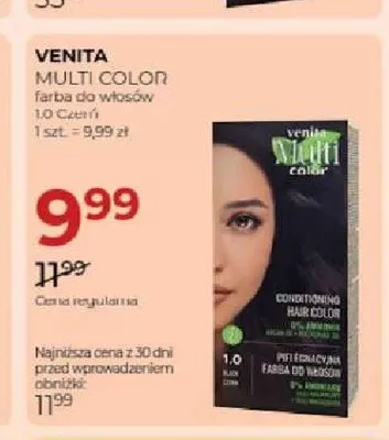Farba do włosów Venita Multi Color 1,0 Czerń promocja w Drogerie Jawa