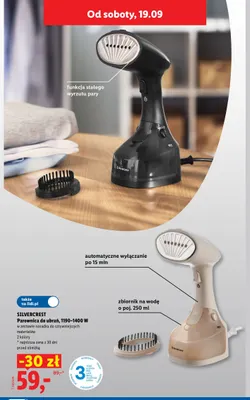 Parownica do ubrań Silvercrest promocja w Lidl