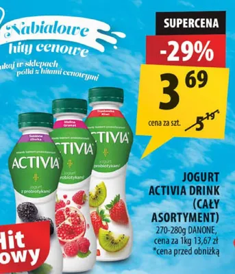 Jogurt Activia Drink promocja w Arhelan