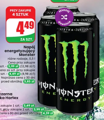 Napój energetyzujący Monster promocja w Dino