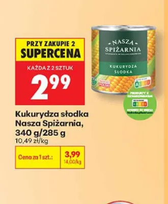 Kukurydza słodka Nasza Spiżarnia promocja w Biedronka