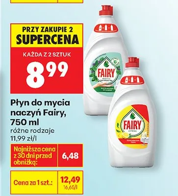 Płyn do mycia naczyń Fairy promocja w Biedronka