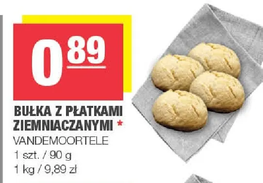Bułka z płatkami ziemniaczanymi Vandemoortele promocja w SPAR