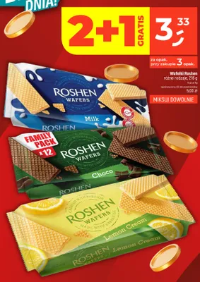 Wafelki Roshen Choco promocja w Dealz