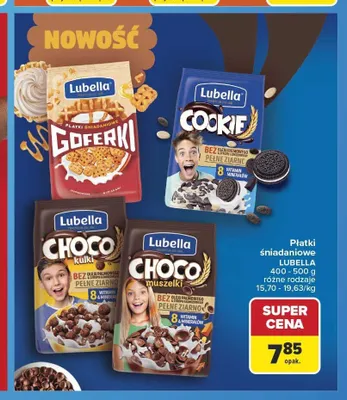 Płatki śniadaniowe Lubella Goferki promocja w Carrefour