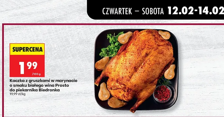Kaczka z gruszkami w marynacie o smaku białego wina Prosto do piekarnika promocja w Biedronka