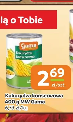 Kukurydza konserwowa MW Gama promocja w Gama