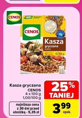 Kasza gryczana Cenos promocja w Carrefour